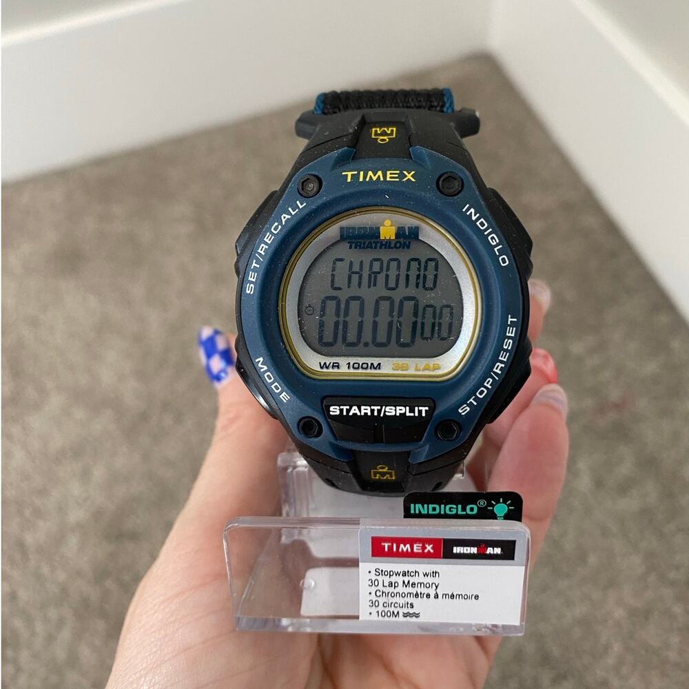 New Timex Ironman Triathlon 30 Lap Indiglo Digital Watch WR100M